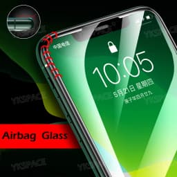 2Pcs 3D Airbag edge Bumper Tempered Glass For iPhone 18 17 17e 16e 16 15 14 Plus 13 12 Mini 11 Pro X XR XS MAX Screen Protector