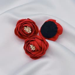 10PCS/Lot 3.5CM Handmade Rose Fabric Artificial Flowers For Hats Dress Decoration Hair Accessories