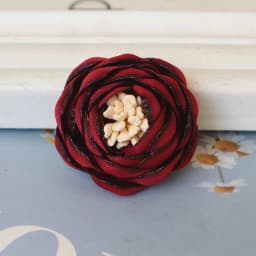10PCS/Lot 3.5CM Handmade Rose Fabric Artificial Flowers For Hats Dress Decoration Hair Accessories
