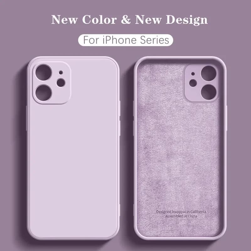 Luxury original liquid silicone phone case for iPhone14 15 13 12 11 Pro Max Mini X XR XS 7 8 Plus Shockproof Soft Case