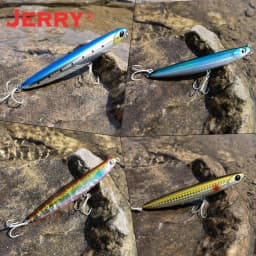 Jerry Surface Pencil Floating Lure 110mm/4,5in Topwater Stickbait Rattling Rock Spinning Fishing Hard Bait for Seabass Fishing