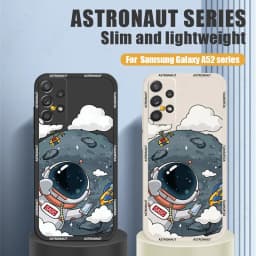 Astronaut Hand Lanyard Phone Case For Samsung Galaxy S25 FE S26 S25 S23 S24 S22 Ultra A57 A56 A37 A17 A16 A26 A54 A55 Soft Cover