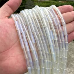 4x13mm Natural Semi-precious Stone Loose Spacer Beads Strands Tube Beads Jewelry Making Accessories DIY Manual Cylindrical Beads
