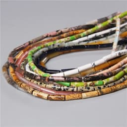 4x13mm Natural Semi-precious Stone Loose Spacer Beads Strands Tube Beads Jewelry Making Accessories DIY Manual Cylindrical Beads