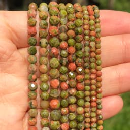 Natural Faceted Agates Moonstone Tourmaline Prehnites Jades Stone Beads For Jewelry DIY Making Bracelet Accessories 15'' 2 3 4mm