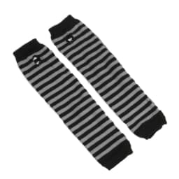 New Fashion Long Glove Arm Cover Classic Black and White Striped Fingerless Cotton Long Wristband