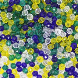 Isywaka B-Multicolor 4*6mm 50pcs Rondelle Austria Faceted Crystal Glass Beads Loose Spacer Round Beads for Jewelry Making