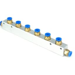 Pushfit 8mm 2/3/4/5/6/7/8/9/10 Ways Pneumatic Air Manifold Block Splitter 20x25mm With Couplers