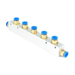 Pushfit 8mm 2/3/4/5/6/7/8/9/10 Ways Pneumatic Air Manifold Block Splitter 20x25mm With Couplers