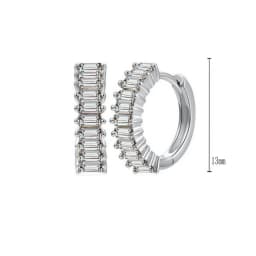 925 Sterling Silver Needle Niche Classic Colorful Zircon Hoop Earrings Women Delicate Charm Jewelry Huggie Earring Accessories