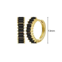 925 Sterling Silver Needle Niche Classic Colorful Zircon Hoop Earrings Women Delicate Charm Jewelry Huggie Earring Accessories