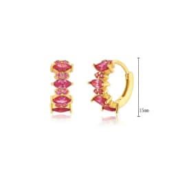 925 Sterling Silver Needle Niche Classic Colorful Zircon Hoop Earrings Women Delicate Charm Jewelry Huggie Earring Accessories
