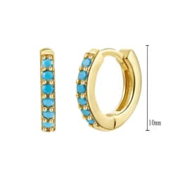 925 Sterling Silver Needle Niche Classic Colorful Zircon Hoop Earrings Women Delicate Charm Jewelry Huggie Earring Accessories