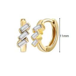 925 Sterling Silver Needle Niche Classic Colorful Zircon Hoop Earrings Women Delicate Charm Jewelry Huggie Earring Accessories