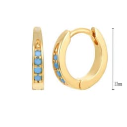 925 Sterling Silver Needle Niche Classic Colorful Zircon Hoop Earrings Women Delicate Charm Jewelry Huggie Earring Accessories