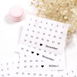Transparent 12 Sheets Round Diary Date Label Stickers Planner Stickers for Full Year Weekly Monthly Schedule Index Stationery
