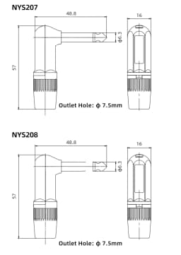 Neutrik's REAN Jack 6.35 TS TRS 90 ° L-shaped Right Angle Plug Stereo / Mono 2 3 Pole 6.5 1/4 Microphone Guitar Audio NYS207 208