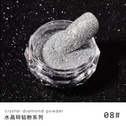 1box Reflective Diamond Glitter Powder Holographic Sparkling Crystal Rhinestones Sequins Chrome Gel Polish Pigment Dust Manicure