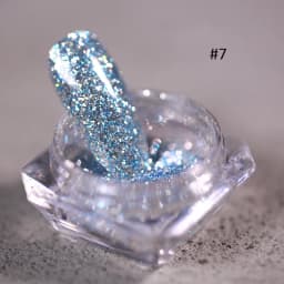 1box Reflective Diamond Glitter Powder Holographic Sparkling Crystal Rhinestones Sequins Chrome Gel Polish Pigment Dust Manicure