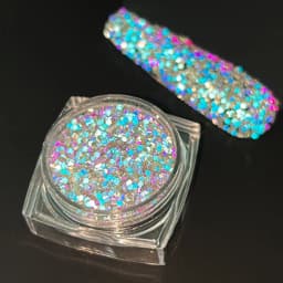 1box Reflective Diamond Glitter Powder Holographic Sparkling Crystal Rhinestones Sequins Chrome Gel Polish Pigment Dust Manicure