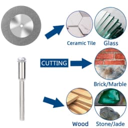 XCAN Mini Diamond Saw Blade 16-60mm Diamond Cutting Disc With Mandrel For Dremel Rotary Tools Grinding Wheel 5pcs