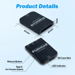 TicKnot PSxMemCard PSX Memory Card Save Data Game Card For PlayStation PS1 PS One Game Console Support MicroSD Card