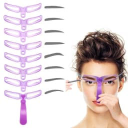 8 In 1 Reusable Eyebrow Stencils Eye Brow Stamp Templates Eyebrow Shape Set for Women Eye Brow Make Up Accessories Beauty Tools