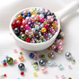 600-800Pcs Colorful ABS Garment Pearls Mix 3-8mm Round Beads With Holes DIY Bead For Hand Made