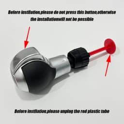 1PCS Leather with Hole with Red Frame Model S Logo Gear Shift Knob Ball with Dust Cover for Audi A6 C7 VW Golf MK6 MK7 R GTI