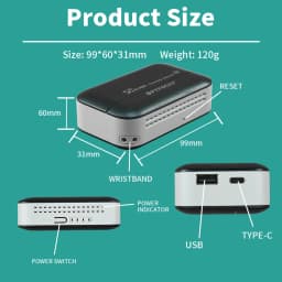 OPTFOCUS 4G LTE Portable Modem Wireless Router Powerbank USB TYPEC 4G SIM Card 10000Mah MIFI Modem 4G Mini Pocket Wifi Hotspot