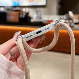 For iPhone 18 17 16 15 14 ProMax Crossbody Necklace Cord Lanyards Transparent Case For iPhone 11 12 13 Pro Max XS XR Soft Cover