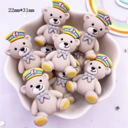 Resin Kawaii Colorful Cartoon Tower Ship Swimming Circle Cat Flatback Stone Sandy Beach Figurine 10PCS Scrapbook DIY Decor Craft