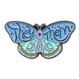 My Pronouns Enamel Pins Cats Butterfly He Him She Her They Them Brooches Lapel Metal Badges Fashion Jewelry Gifts Drop Shipping