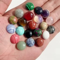 10Pcs/Lot Natural Stone Cabochon Beads 4 6 8 10 12 14mm Smooth Cabochon Cameo Round Bead for Jewelry Making DIY Rings Necklaces