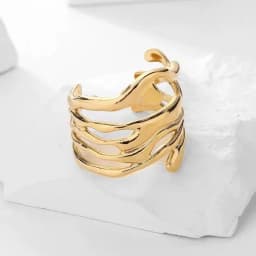 2023 Punk Vintage Metal Liquid Dissolved Butterfly Women's Adjustable Ring Fashion Exquisite Anime Insect Ring Gothic Jewelry