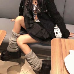 Gothic Women's Striped Leg Warmers Lolita Long Socks Knitted Leggings Japanese Sweets Winter Socks Kawaii Arm Ankle Warmers
