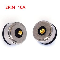 2Pin Round 10A High Current Magnet Suction Spring Pogo Pin Connector, Male and Female Probe DC Power Charging Magnetic Connector