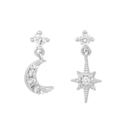 New Design Stainless Steel Cubic Zirconia Stud Earrings for Woman Claw Ear Hook Clip Korean Fashion Jewelry Unusual Girls