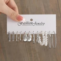 Silver Color Pearl Twist Hoop Earrings Set For Women Jewelry pendientes Vintage Circle Geometric Dangle Earrings Trendy Gifts