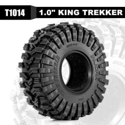 INJORA V2 62*22mm 1.0" King Trekker Tires for 1/24 1/18 RC Crawler (T1014)