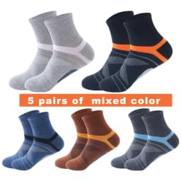 10PCS=5Pair High Quality New Autumn Men's Sports Socks Running Winter Casual Breathable Active Socks Stripe Sport Socks EUR38-48