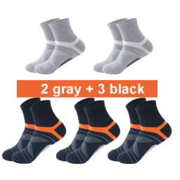 10PCS=5Pair High Quality New Autumn Men's Sports Socks Running Winter Casual Breathable Active Socks Stripe Sport Socks EUR38-48