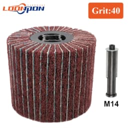 Loonpon Stainless Steel Polishing Wheel Metal Polish Abrasives Brush Roller Burnishing Tools 120x100x19mm
