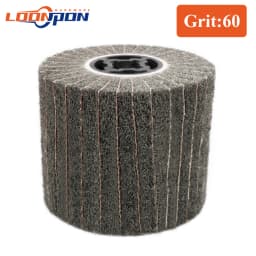 Loonpon Stainless Steel Polishing Wheel Metal Polish Abrasives Brush Roller Burnishing Tools 120x100x19mm