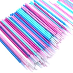 Long Head Bendable Micro Brushes Lash Extensions Eyelash Glue Cleaning Brush for Eyelashes