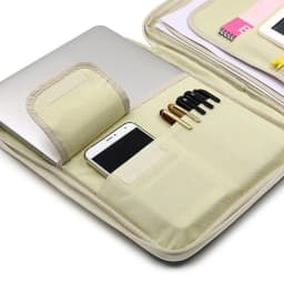 Travel A4 Portfolio Zipped Conference Folder Document Case Bag File Organizer Multi-function Conference Package