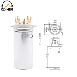 1pc 9pin B9A Vacuum Tube Socket Valve Base for 12AX7 6DJ8 5670 6922 EL84 12AT7 12AU7 with Aluminum Shield Vintage Audio DIY