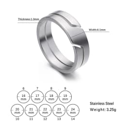 Skyrim Fashion Simple Stainless Steel Couple Ring for Men Women Casual Finger Rings Jewelry Engagement Anniversary Gift 2025 New