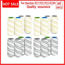 For Karcher FC7 FC5 FC3 Microfiber Rollers for Karcher 2.055-006.0 for Cleaning Hard Floors Smart Home Replacement Rollers