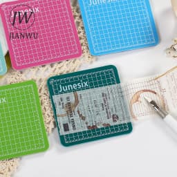 JIANWU 8*8cm Cute Mini Model Cutting Pad Creative DIY Multipurpose Engraving Edition Paper Cutting Rail Cutting Tool